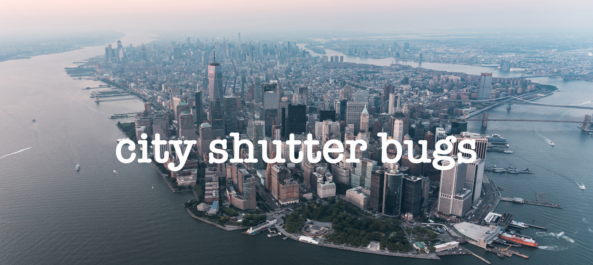 banner photo displaying aerial view of new york city
